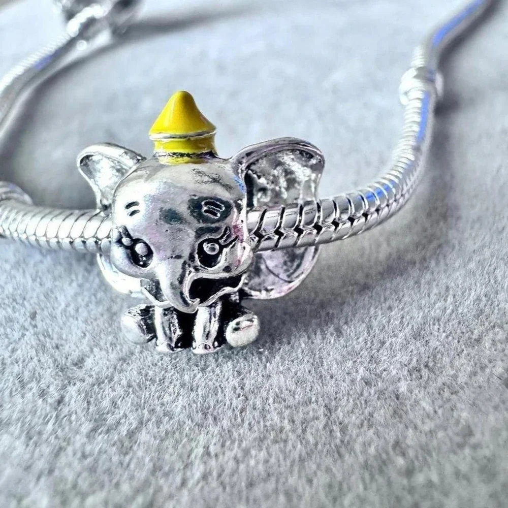 Silver Dumbo Elephant Bead Charm fits PANDORA - Picture 7 of 8